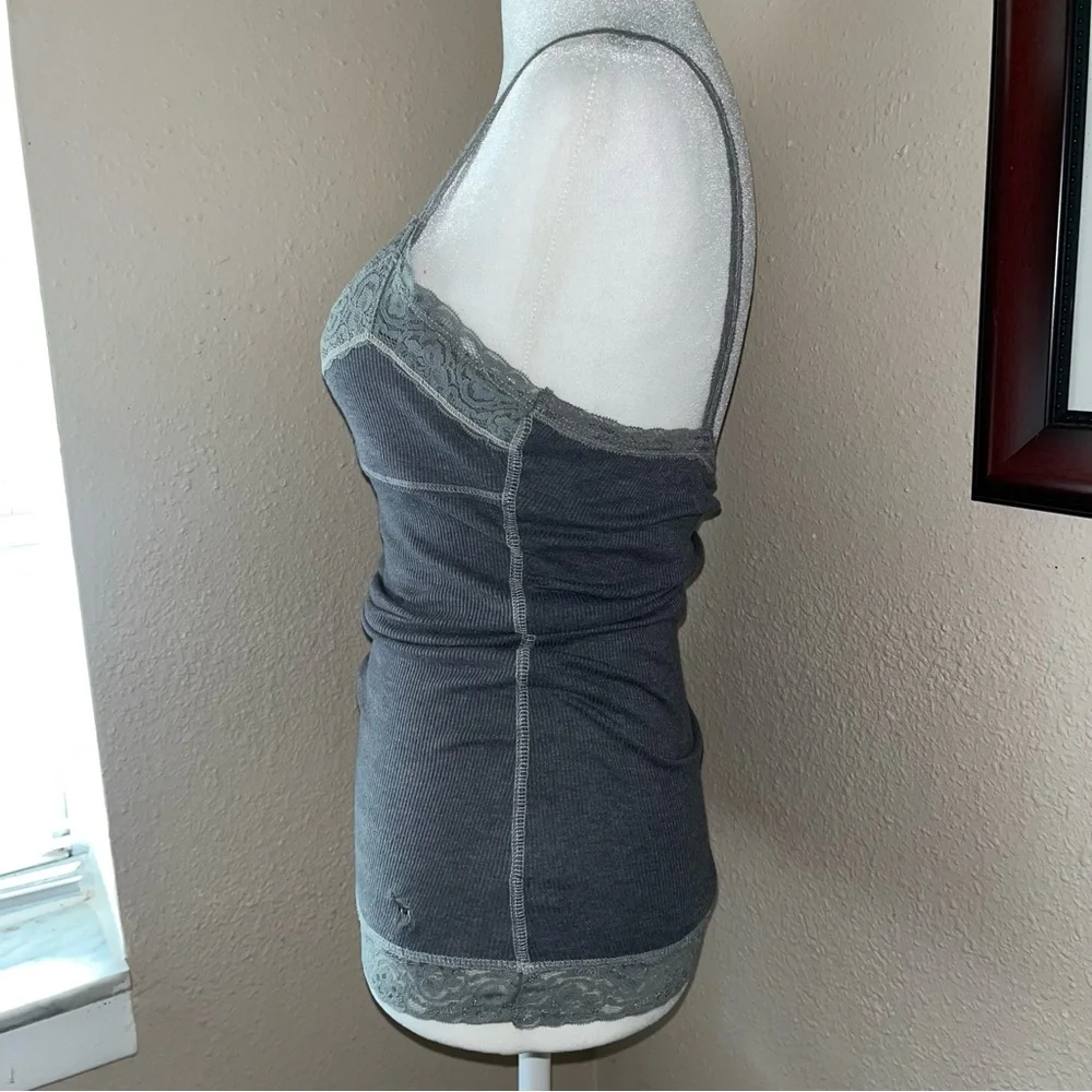 Vintage Y2K Abercrombie & Fitch 2000s Lace Trim Cami Tank Top - Picture 4 of 6